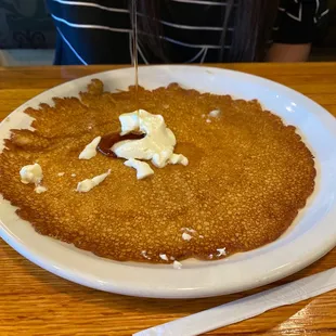 Pancakes are more like crepes.