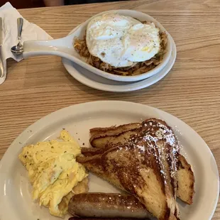 Challah French Toast and Chorizo Skillet