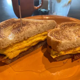 Bacon egg and cheese on Sourdough