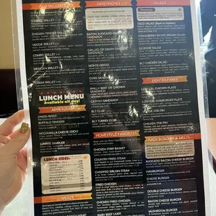 Menu as of 2-25-23