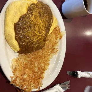 Chili Cheddar Omelette