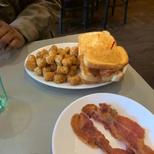 Breakfast club with tater tots