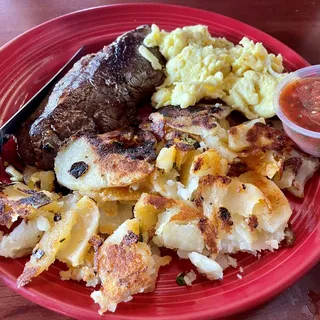 Top Sirloin Steak Breakfast