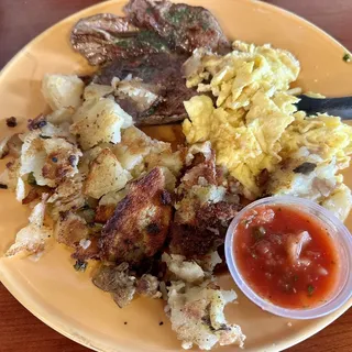 Rib Eye Steak Breakfast