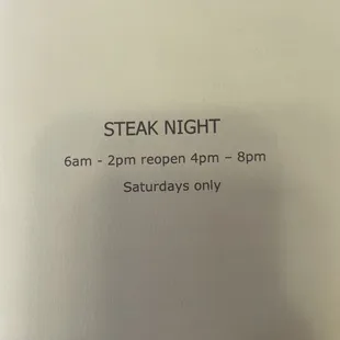 Steak night!