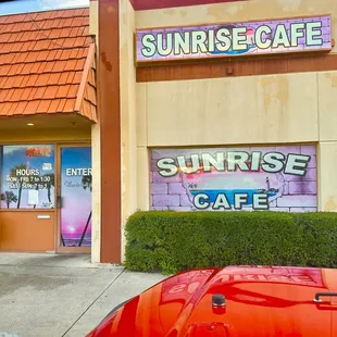 the front of the building