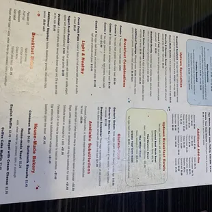 Sideways menu