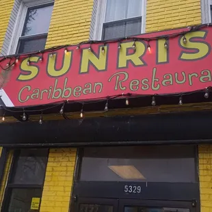 the front of the restaurant