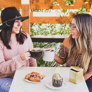 Enjoy one of our loose-leaf tea options and a fresh pastry