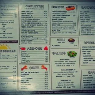 sushi and sashimi, menu