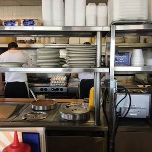 Just cooking in the open kitchen