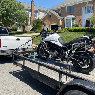 Motorcycle delivered.