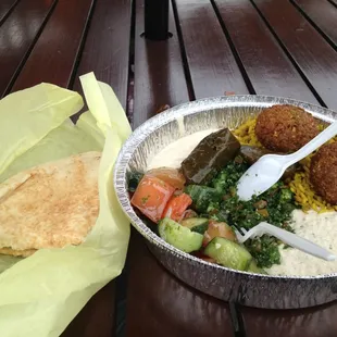 Veggie combo plate for $9. Well worth it.