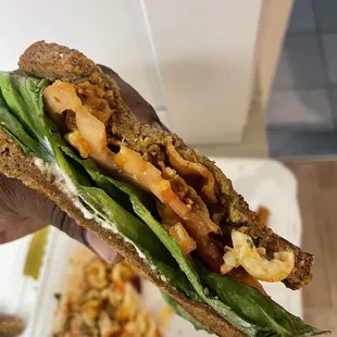 BLT with &quot;Extra bacon&quot; and wilted lettuce