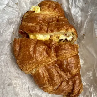 Bacon, egg, cheese croissant