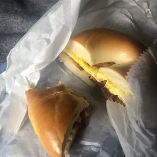 Bacon and egg no butter no cheese