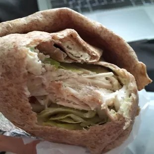 Chicken salad was really chunky. But they let me make it a wrap!