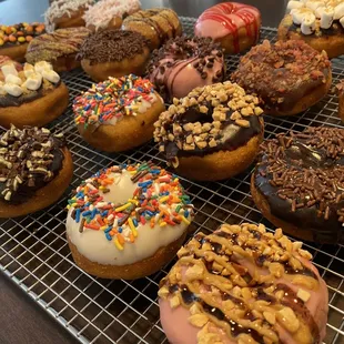 a variety of doughnuts