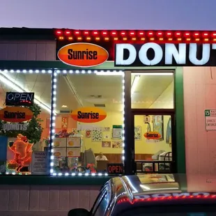 Outside of Sunrise Donuts. Not sure why this place is reported as closed.