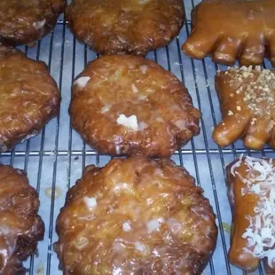 Apple fritters and bear claws!
