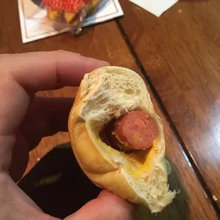 Kolache with sausage and cheese