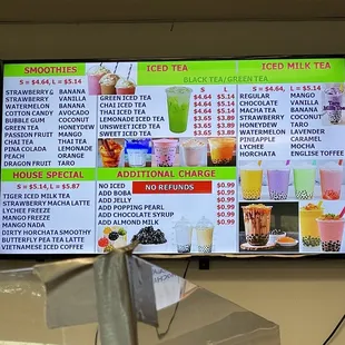 Menu board