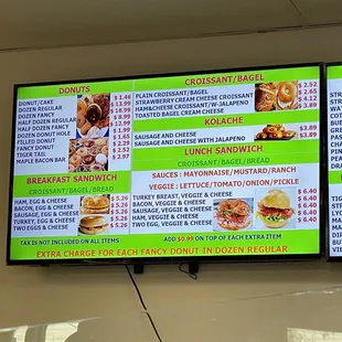 Menu board