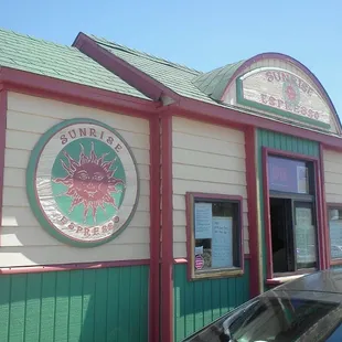 the front of the restaurant