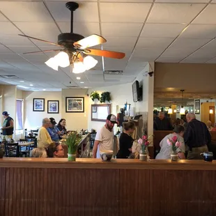 customers at the counter