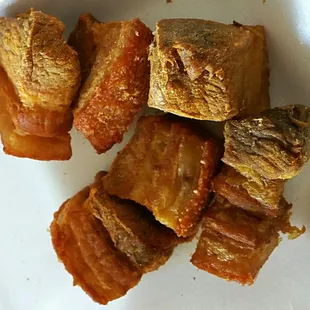 Half of the pork bellies