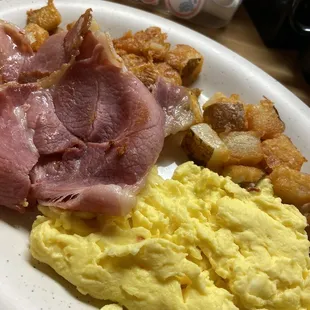 1/2 Country ham platter with home fries