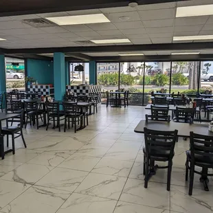 They are halfway through changing the restaurant. It going to be more retro