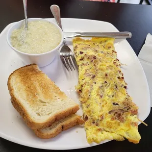 Bacon cheese omelet