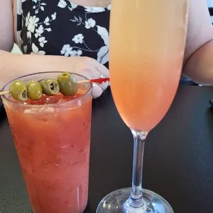 Mimosa and bloody mary.