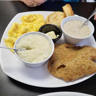 Chicken fried steak.  Gravy on the side