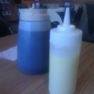 That's syrup and butter....it's that kind of place