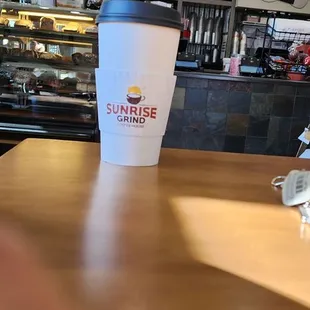 Amazing coffee, and the almond croissant was a bomb, first time here, and I already love it.