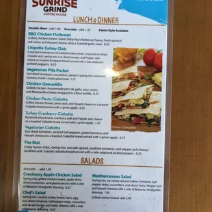 Food menu
