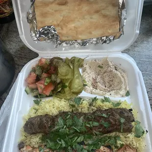 Combo platter with free soda