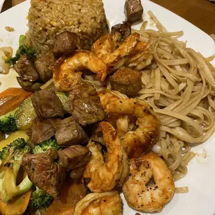 Shrimp and steak