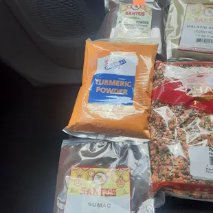 a variety of food items