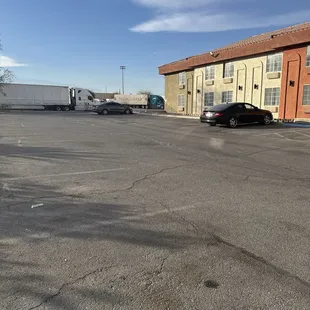 Side of the hotel n parking