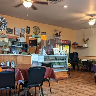 the interior of the restaurant