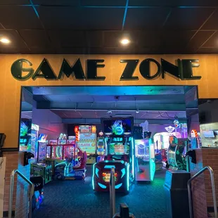 the entrance to the game zone