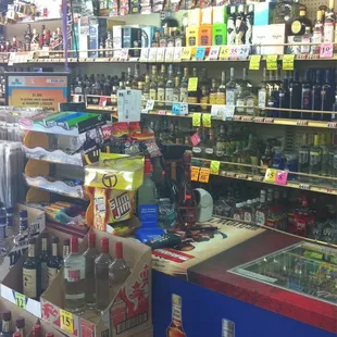 Lots of hard liquor.