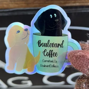 Free sticker from Boulevard Coffee!