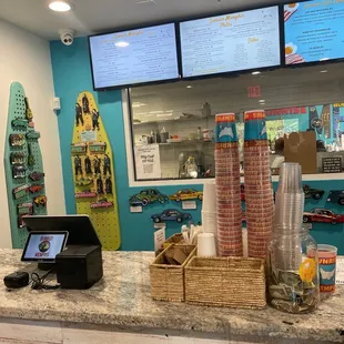 The entrance where you order