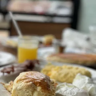 Mimosabiscuit kitchen sink breakfast great!