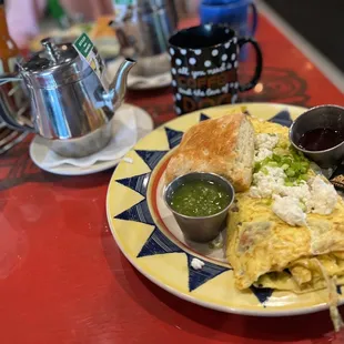 a plate of food on a table
