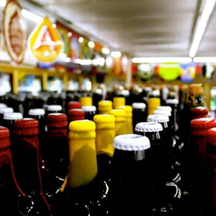 a variety of bottles of wine